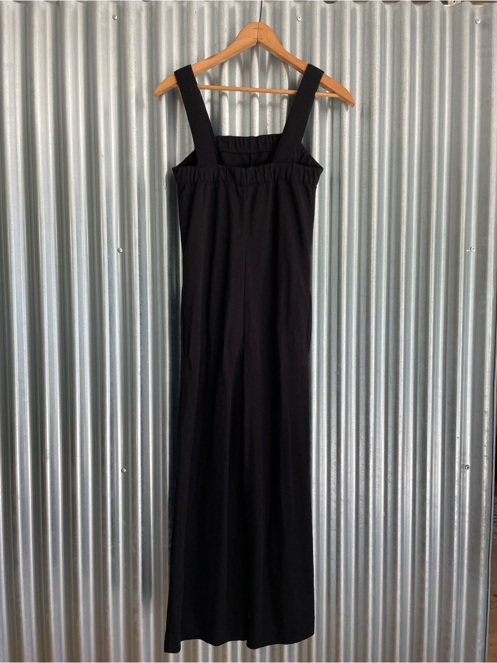 Club Monaco Black Sleeveless linen jumpsuit with Wide Straps